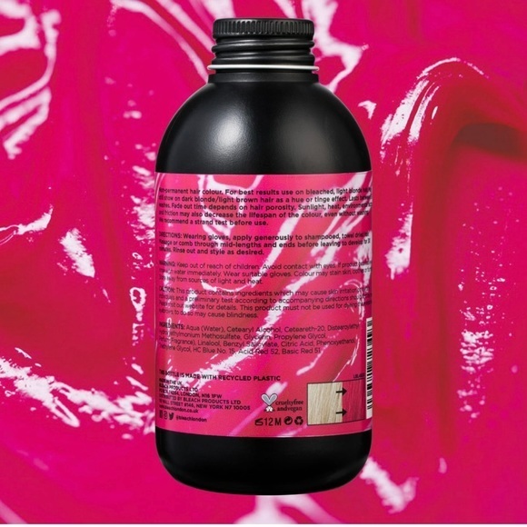 Barbiecore Temporary Hair Bleach London Semi Permanent Hair Color The Big Pink - Picture 4 of 4